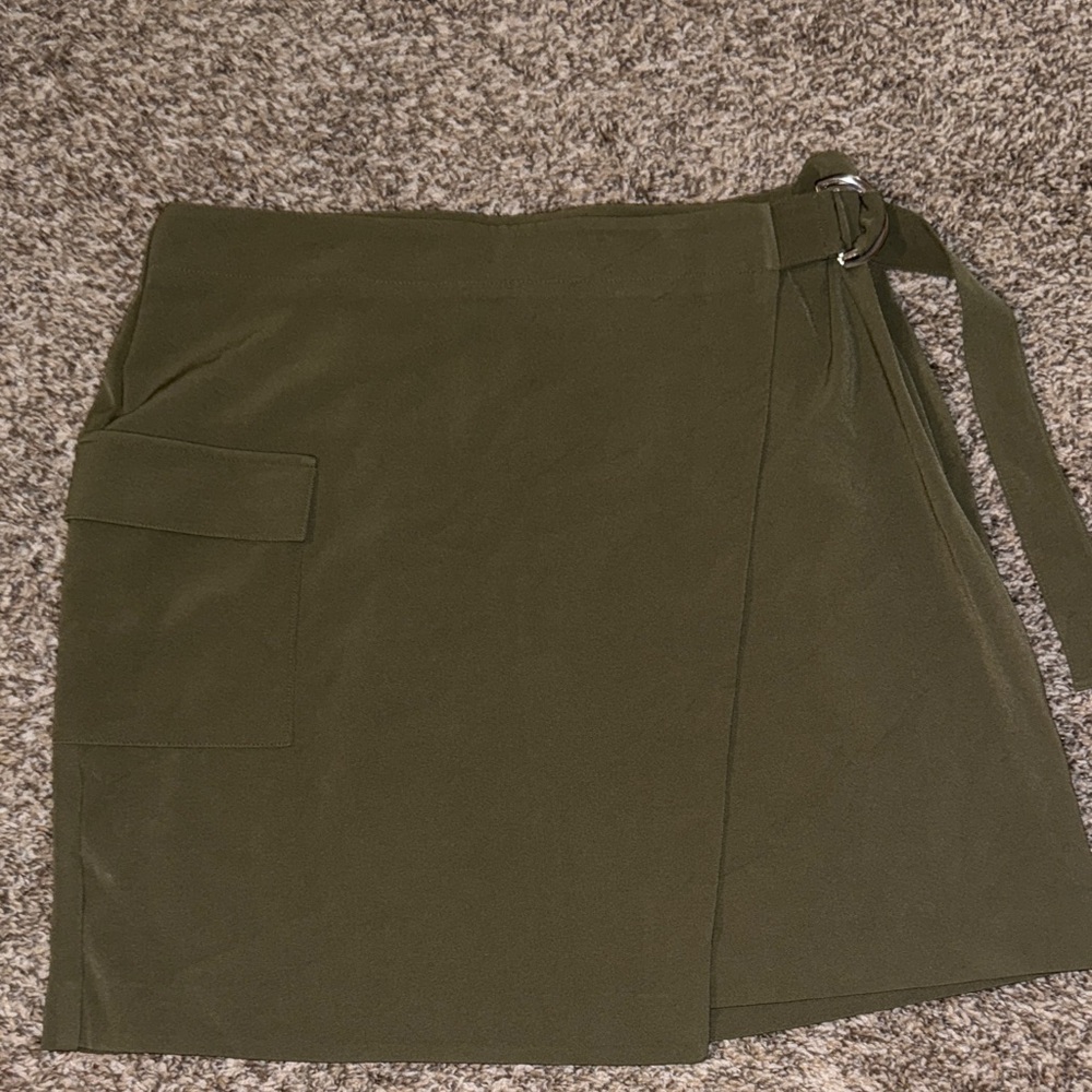 Nine West Dark Green Mini Skirt